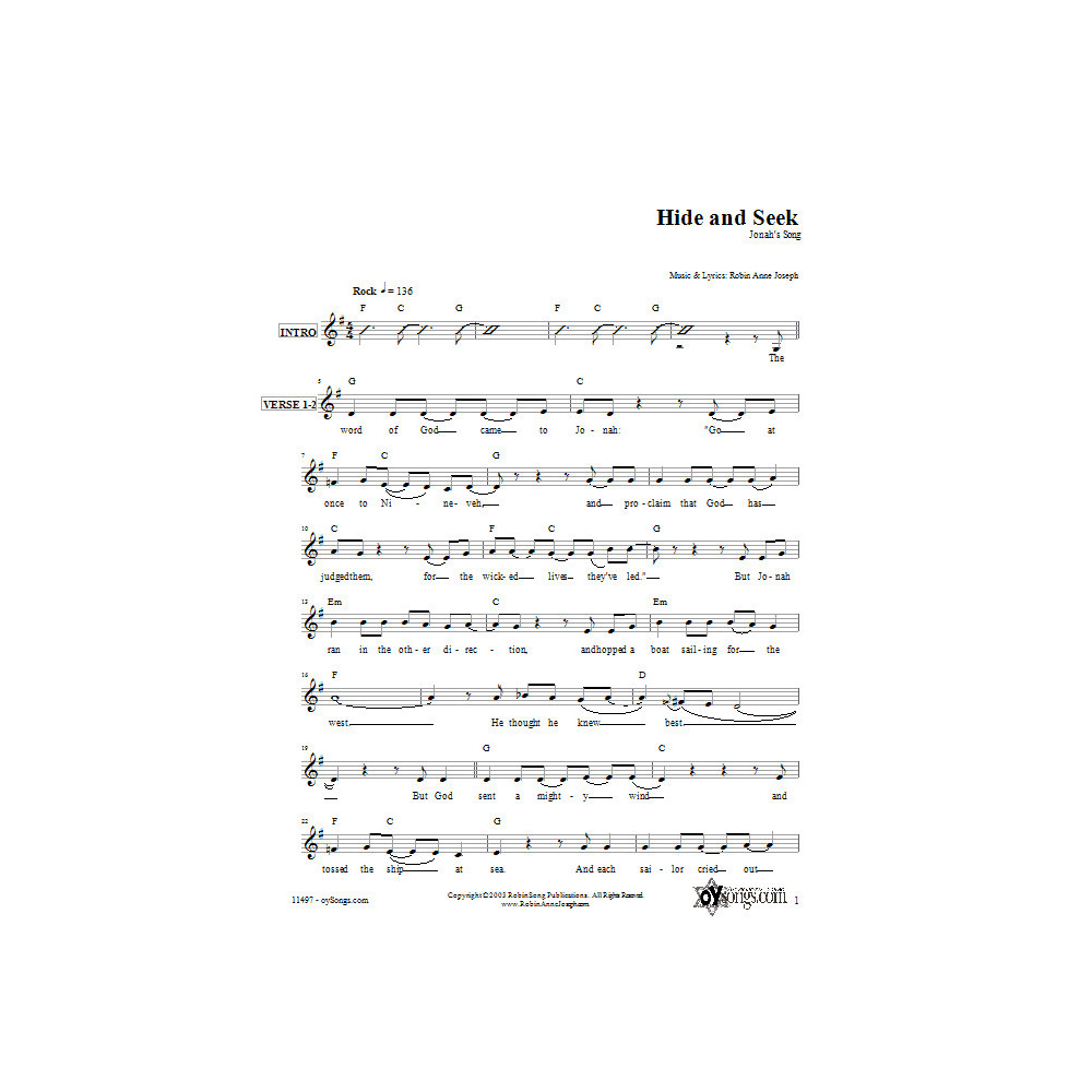 Hide and Seek (Jonah's Song)