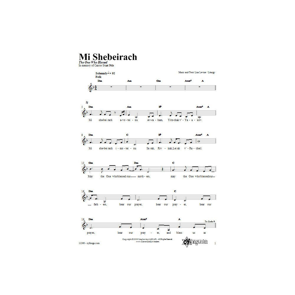 Mi Shebeirach