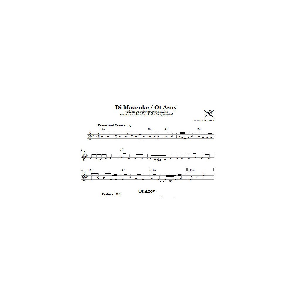 Di Mazinke/Ot Azoy (Wedding Crowning Ceremony Medley)