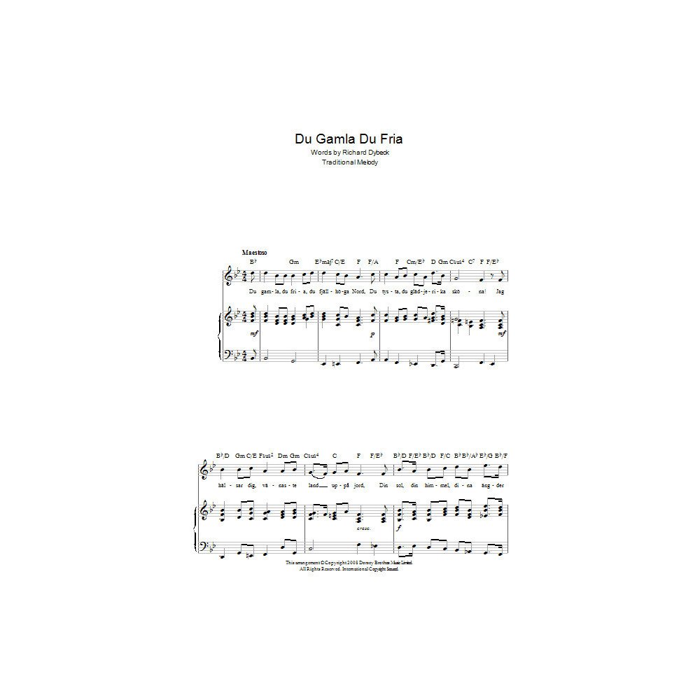 Du Gamla Du Fria (Swedish National Anthem)