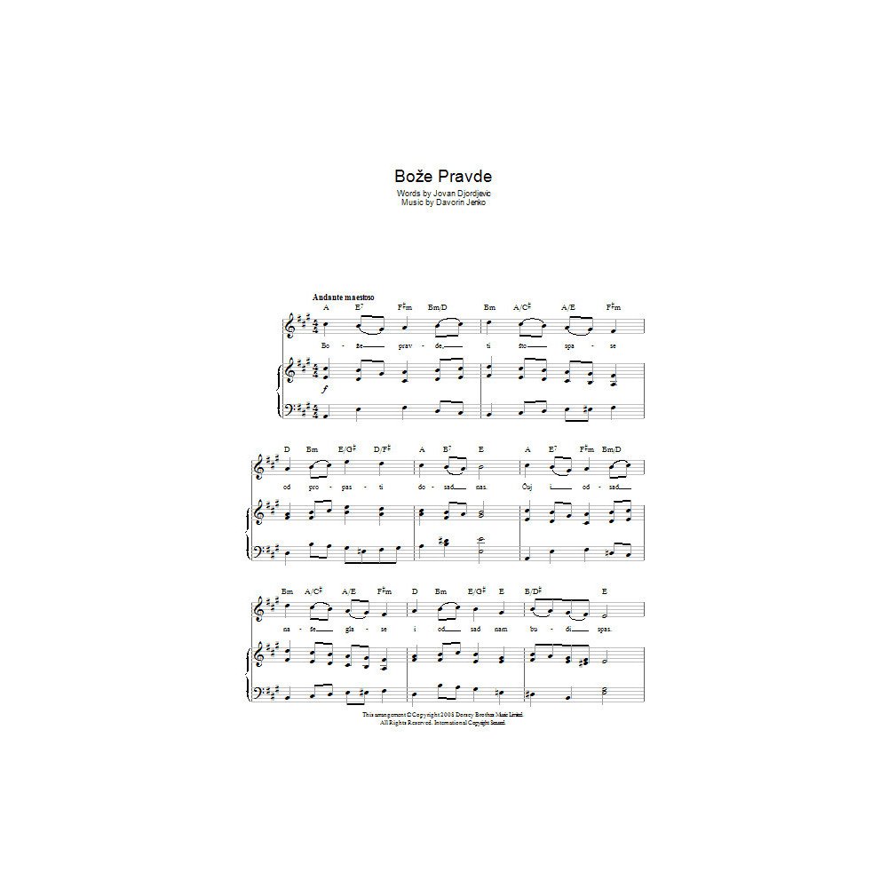 Boze Pravde (Serbian National Anthem)