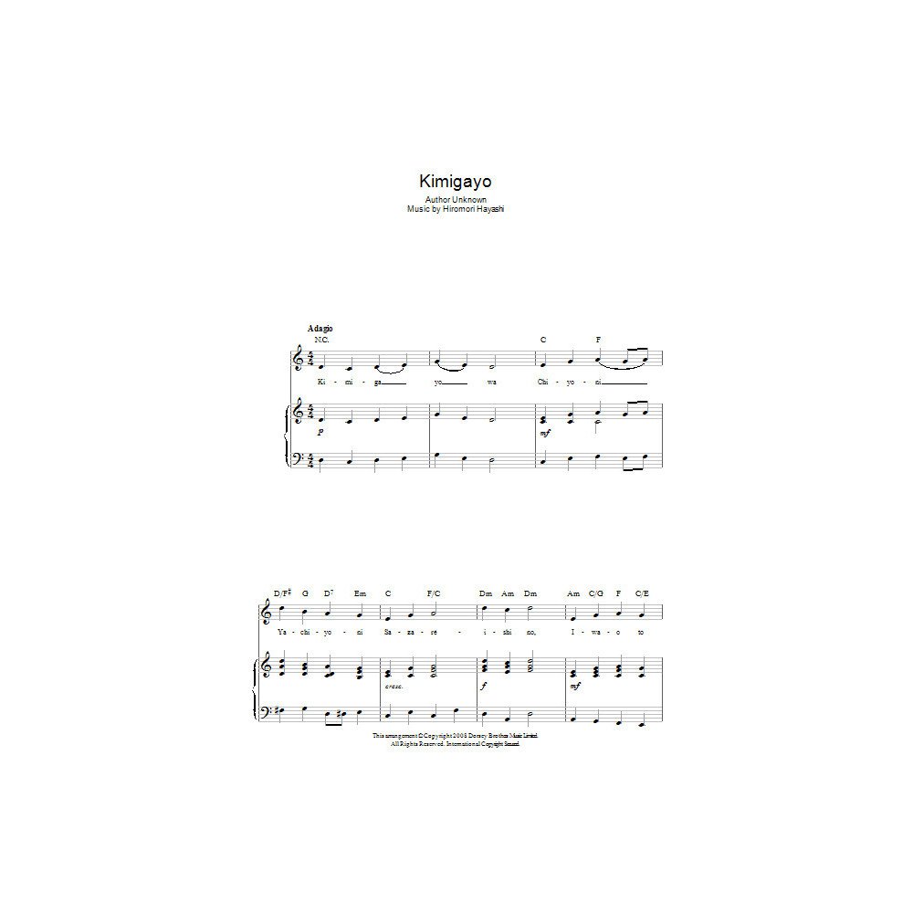 Kimigayo (Japanese National Anthem)
