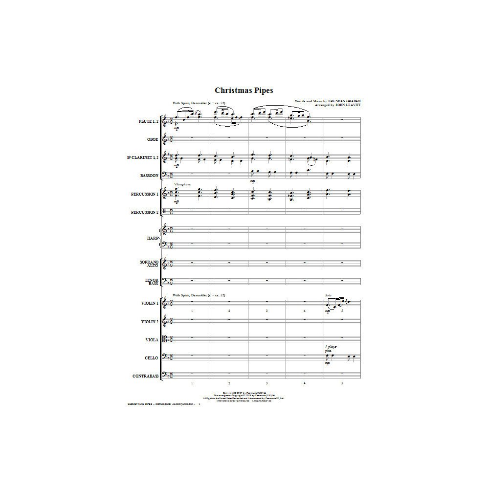 Christmas Pipes - Full Score