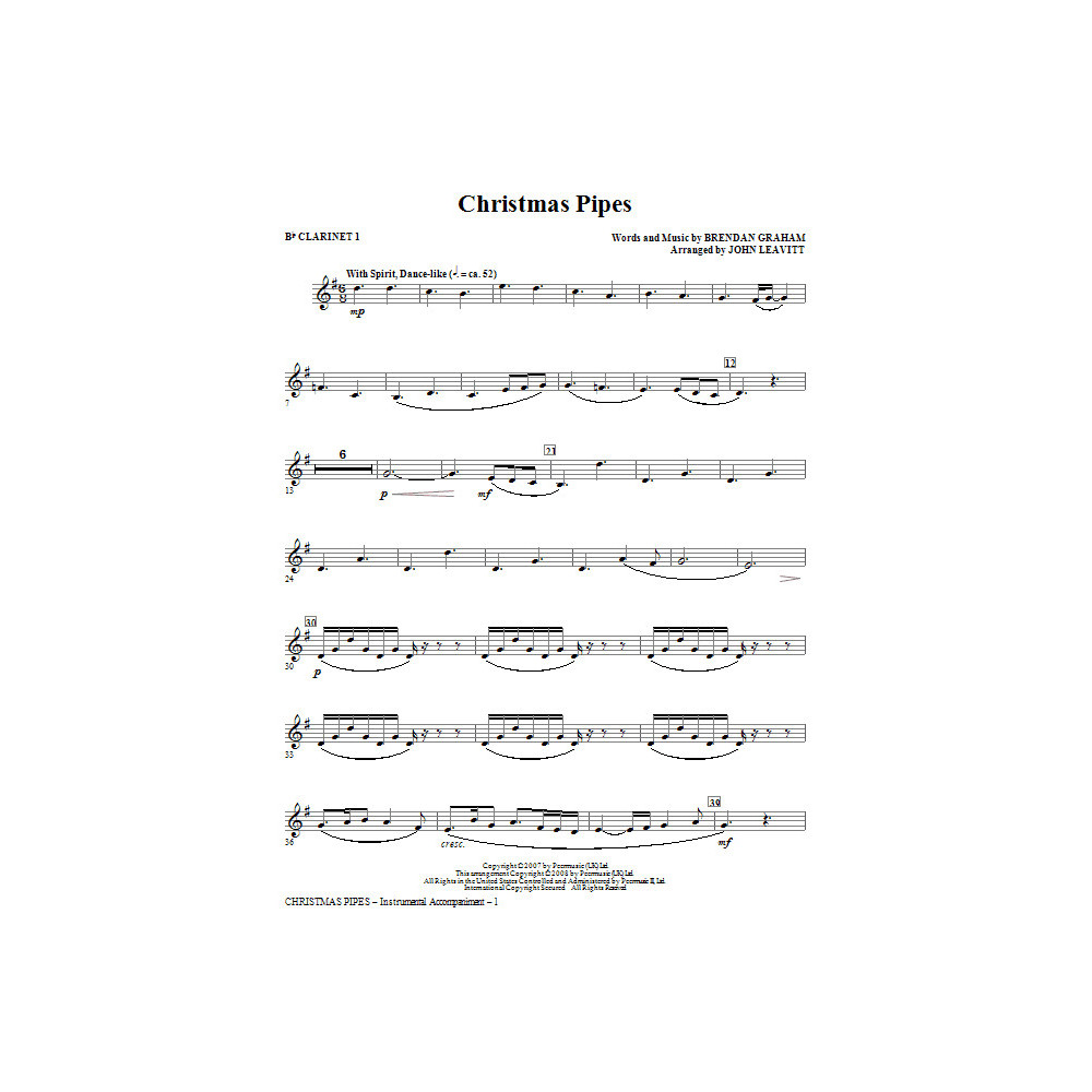 Christmas Pipes - Bb Clarinet 1