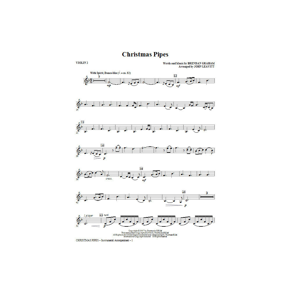 Weihnachtsrohre - Violine 2