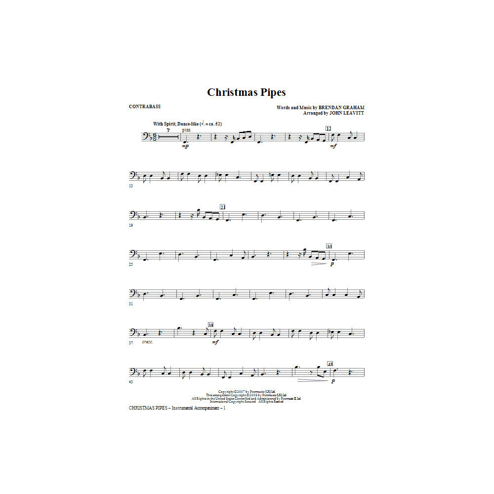 Christmas Pipes - Contrabass