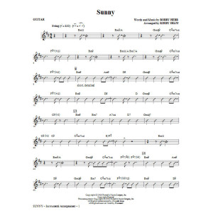 Sunny (arr. Kirby Shaw) - Guitar