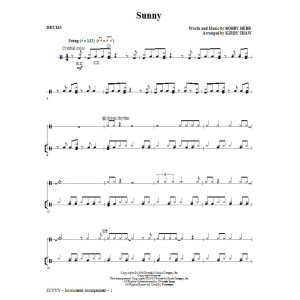 Sunny (arr. Kirby Shaw) - Drums