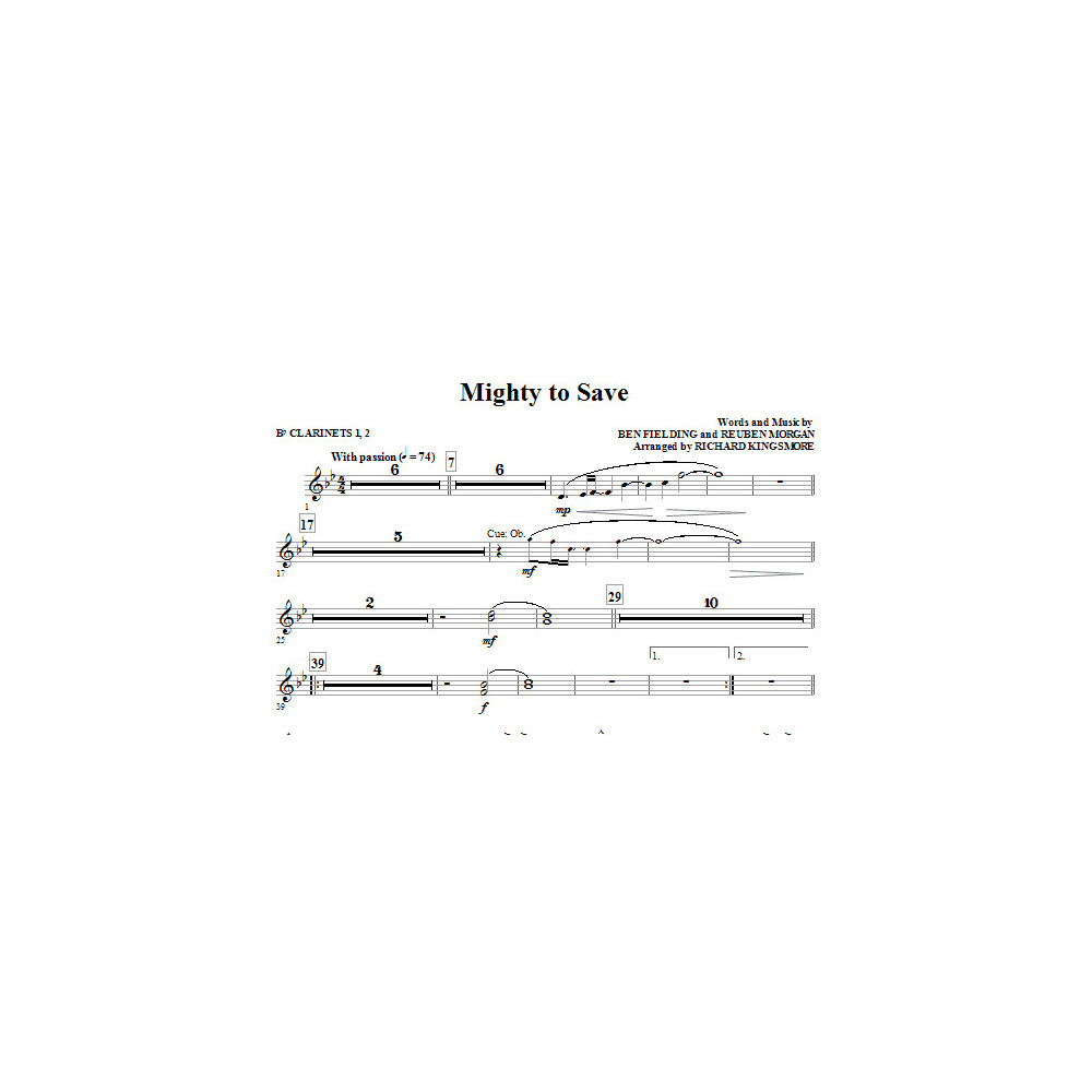 Mighty To Save - Clarinet 1 & 2
