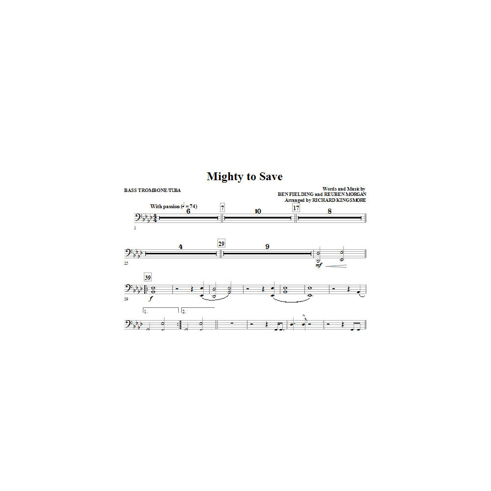Mighty To Save - Bass Trombone/Tuba