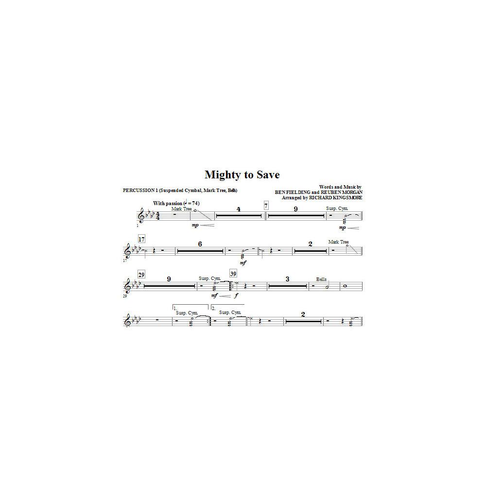 Mighty To Save - Percussion 1