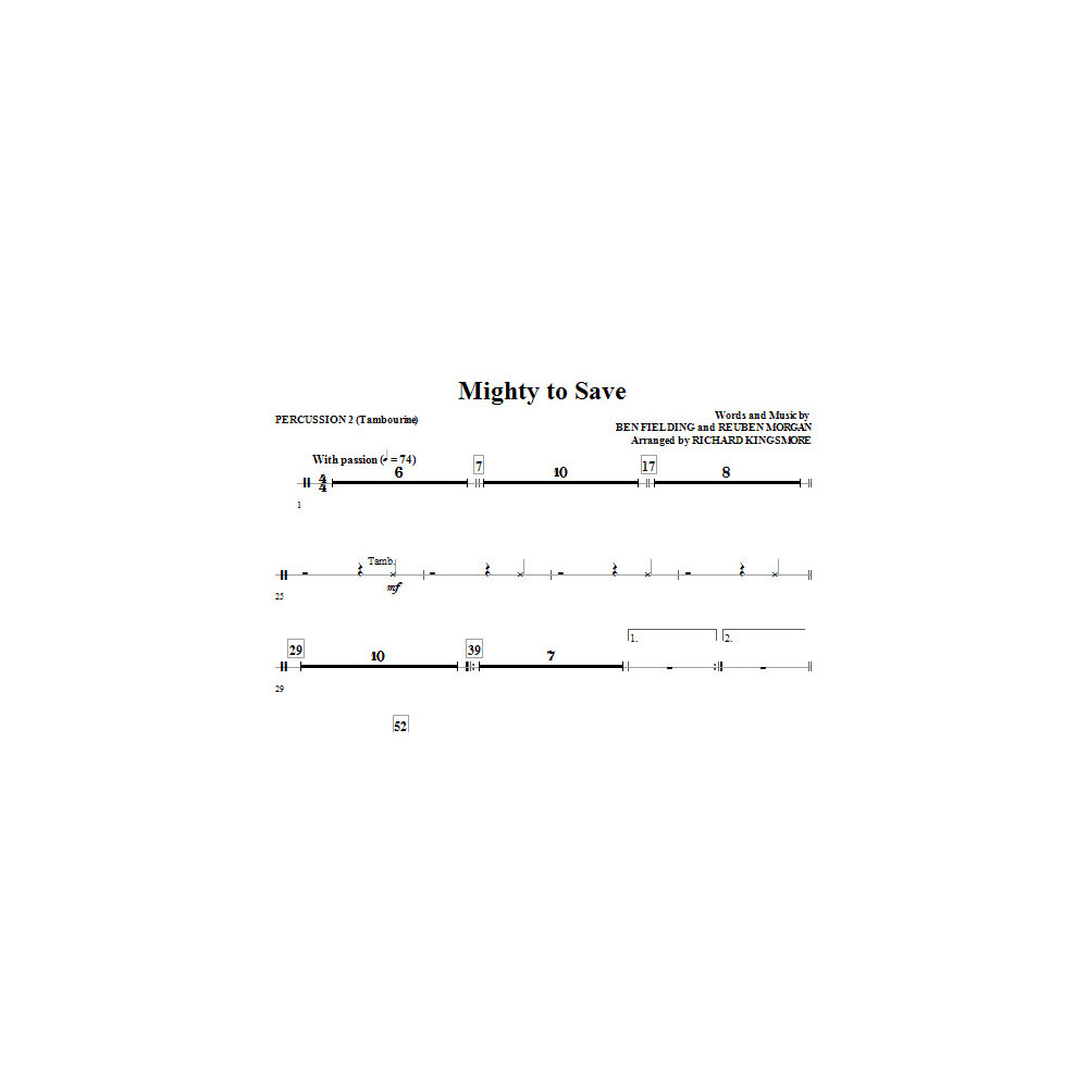 Mighty To Save - Percussion 2