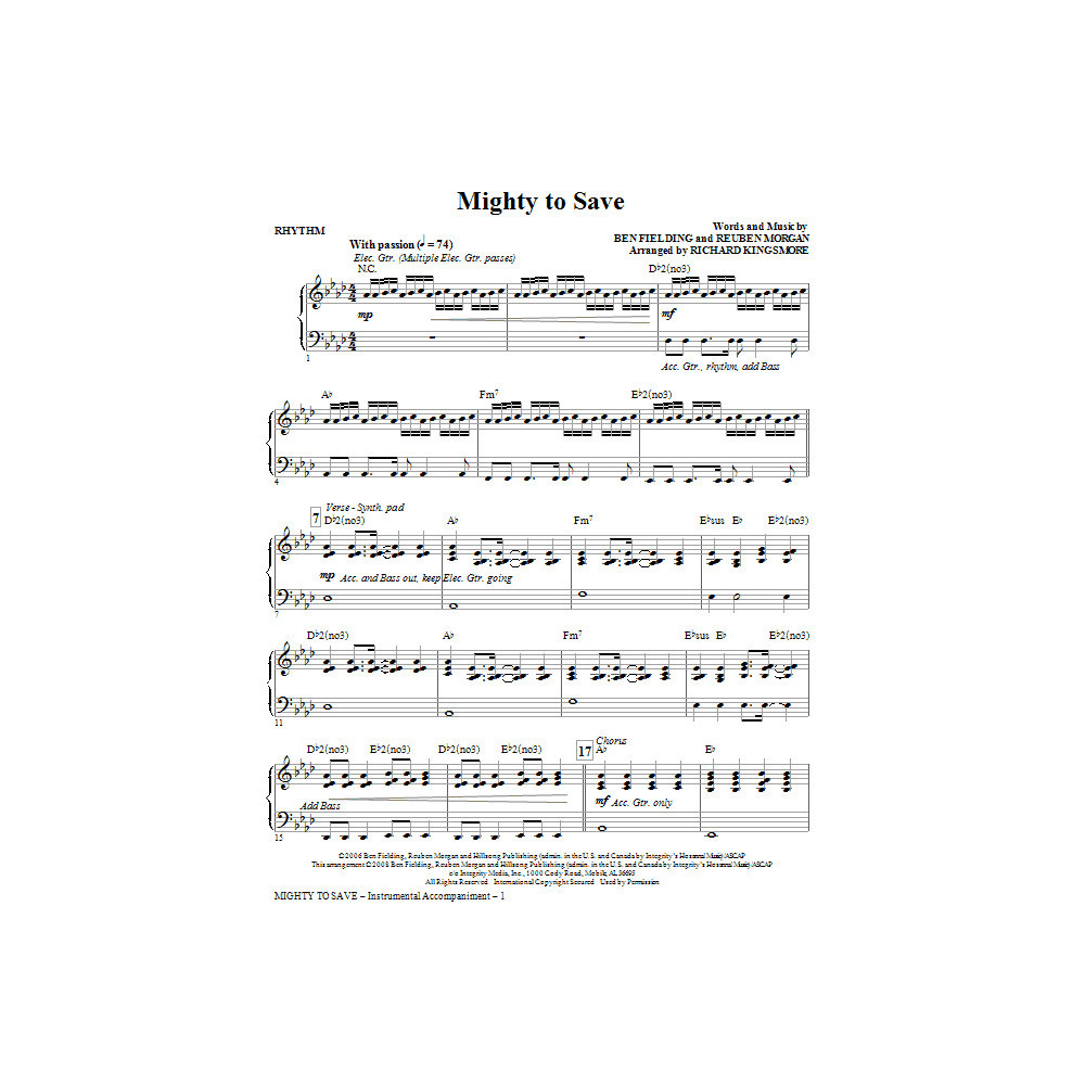 Mighty To Save - Rhythm