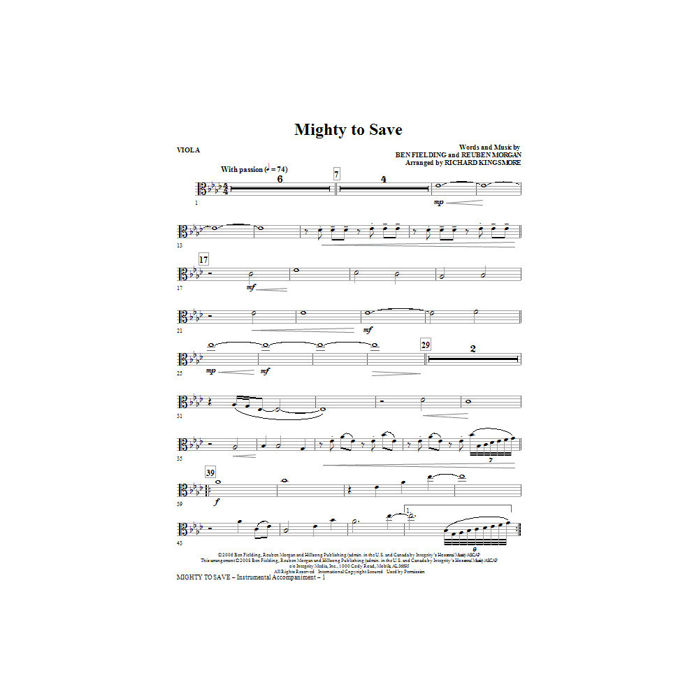 Mighty To Save - Viola
