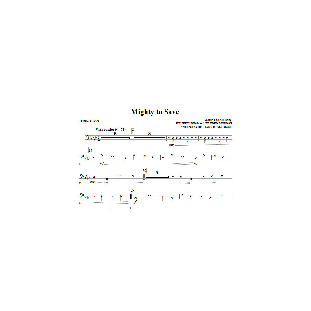 Mighty To Save - String Bass