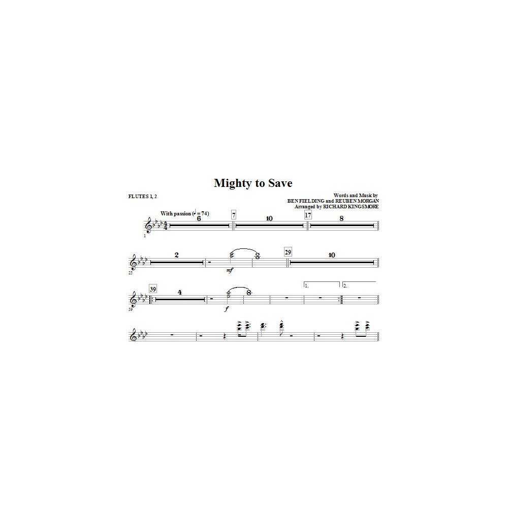 Mighty To Save - Flute 1 & 2