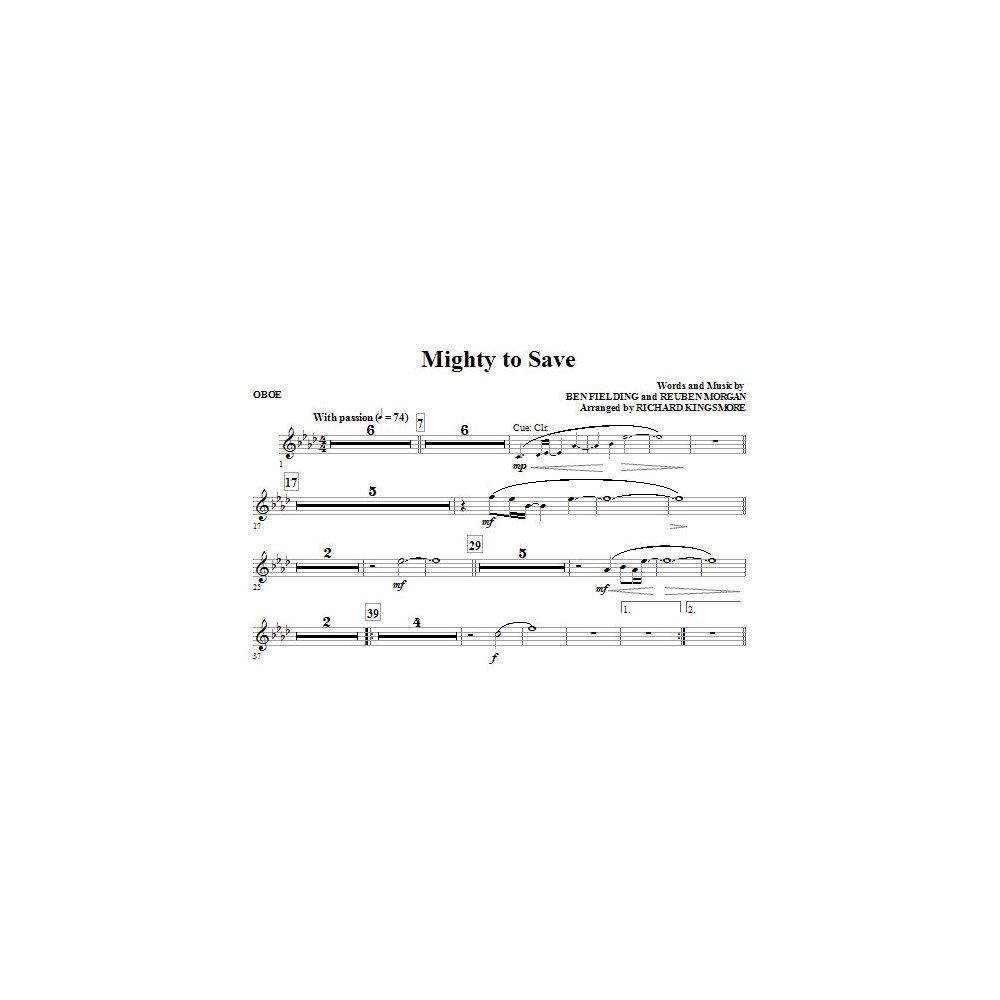 Mighty To Save - Oboe