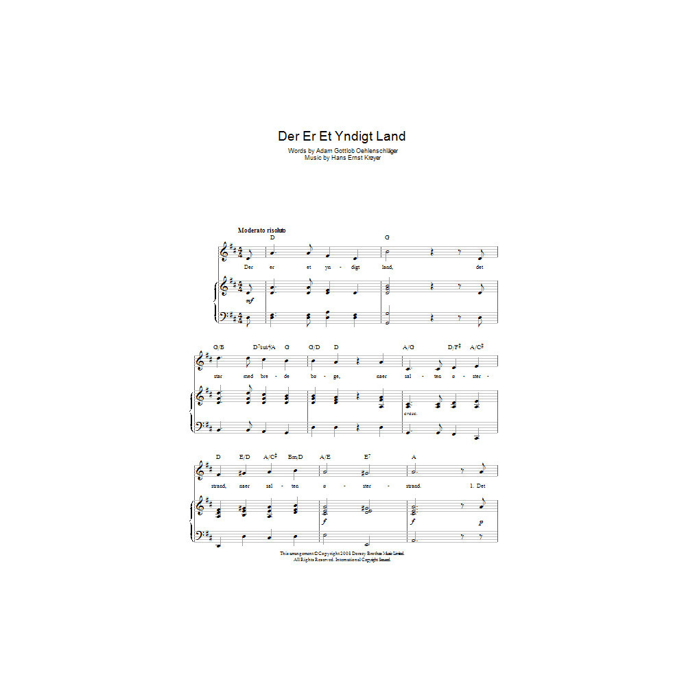 Der Er Et Yndigt Land (Danish National Anthem)