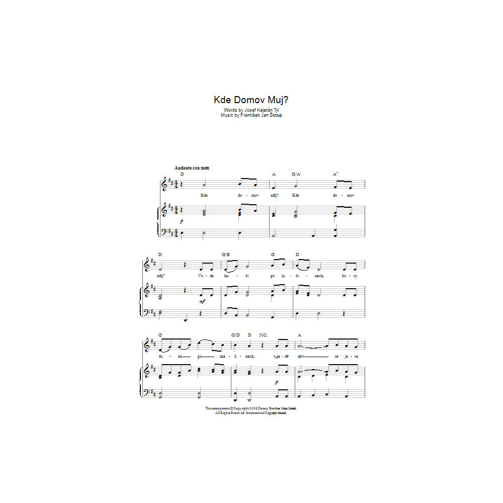 Kde Domov Muj? (Czech Republic National Anthem)