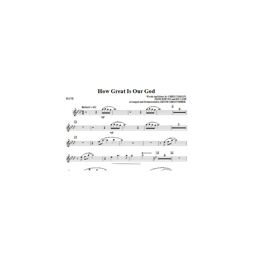 How Great Is Our God - Flute