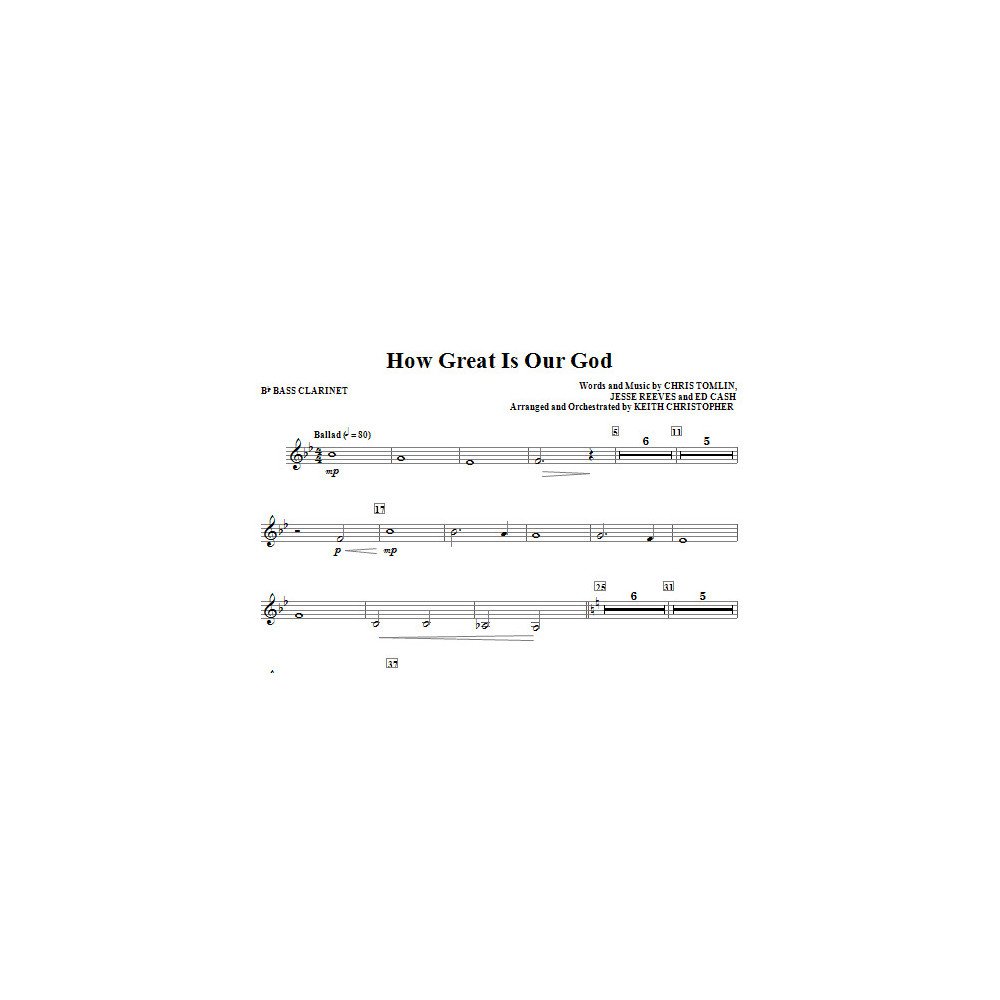 How Great Is Our God - Bb Bass Clarinet