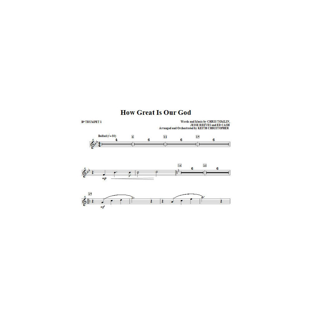 How Great Is Our God - Bb Trumpet 1