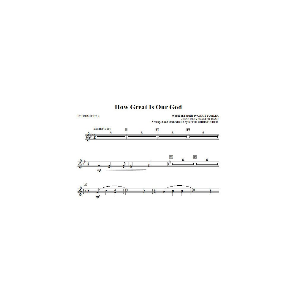 How Great Is Our God - Bb Trumpet 2,3