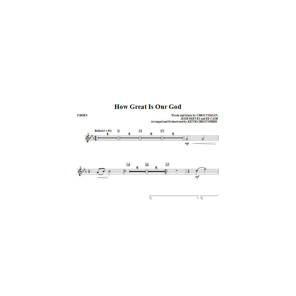 How Great Is Our God - F Horn