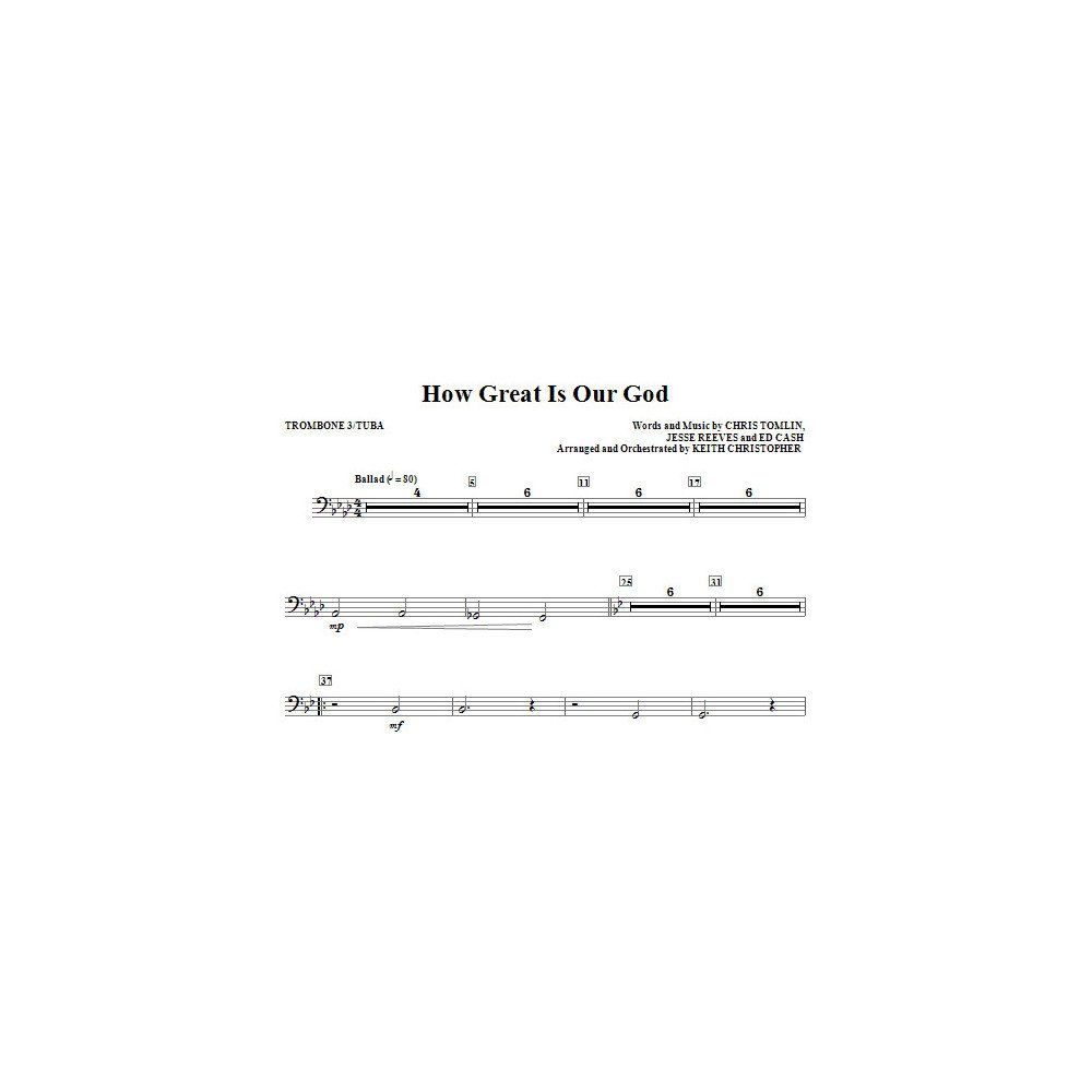 How Great Is Our God - Trombone 3/Tuba