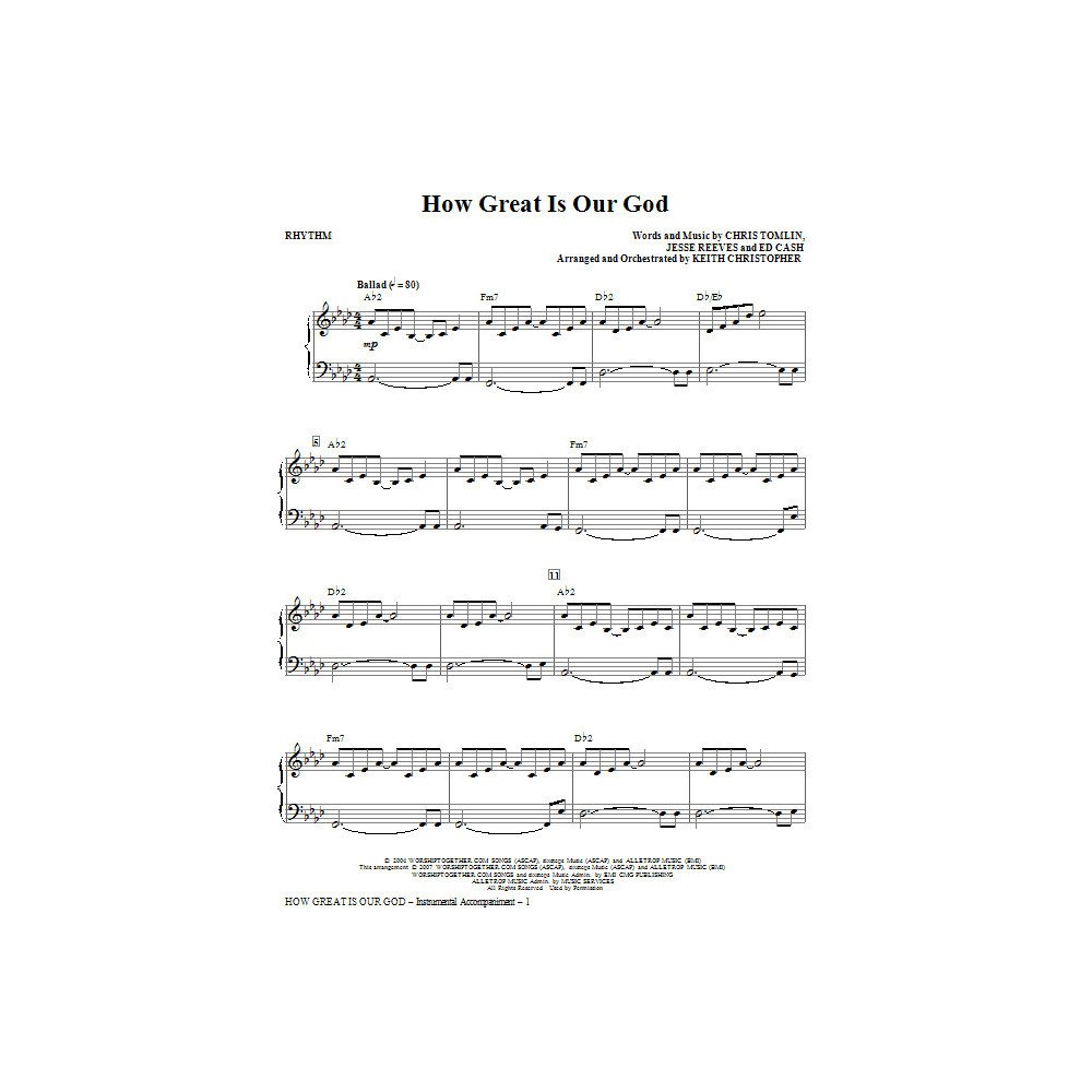 How Great Is Our God - Rhythm