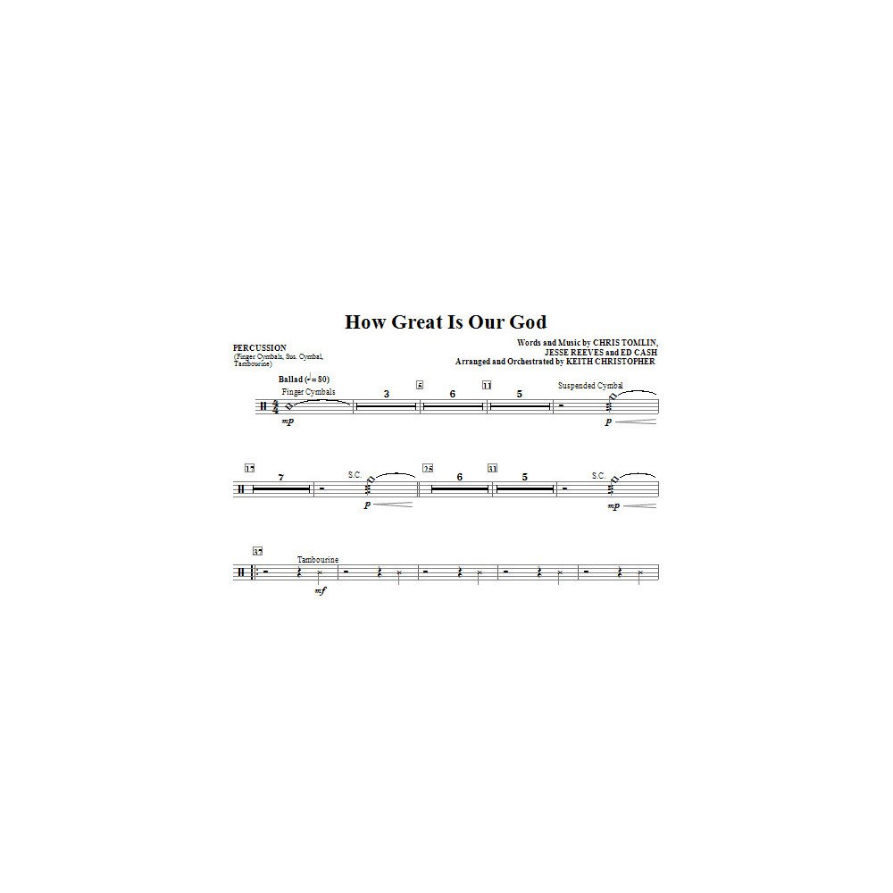 How Great Is Our God - Percussion