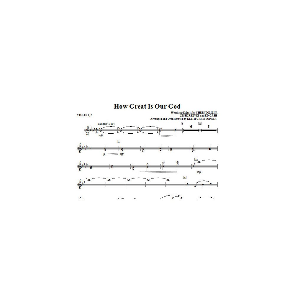 How Great Is Our God - Violin 1, 2