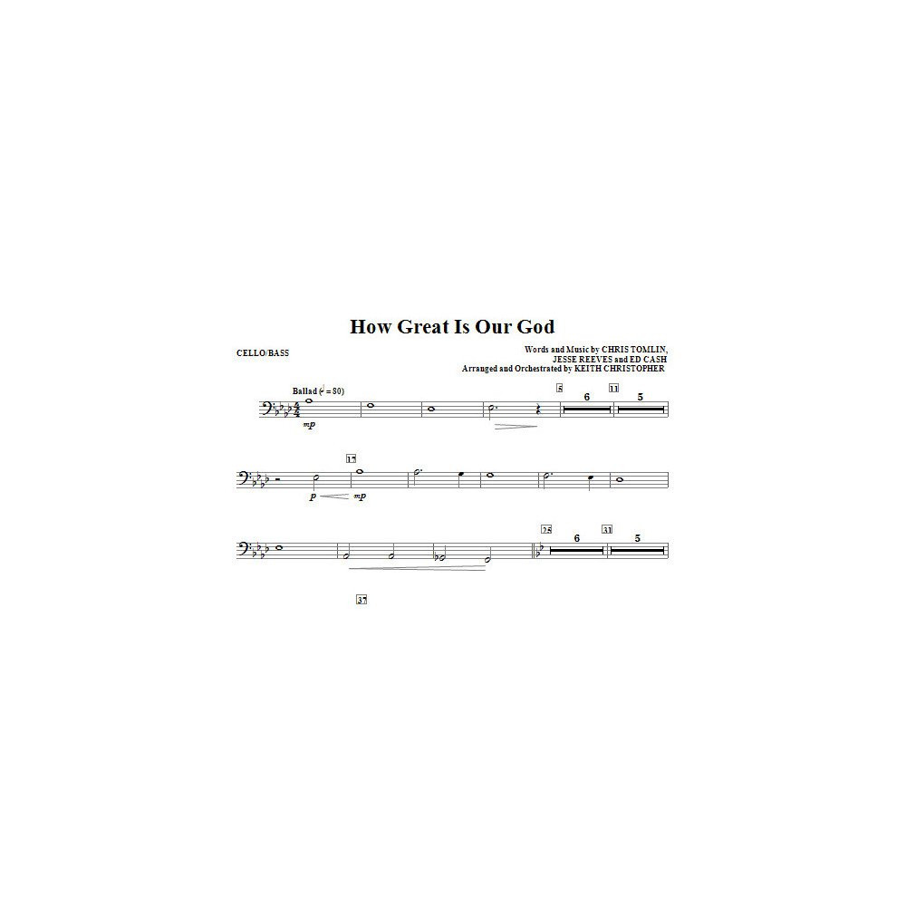 How Great Is Our God - Cello/Bass