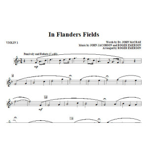 In Flanders Fields - Violin 1