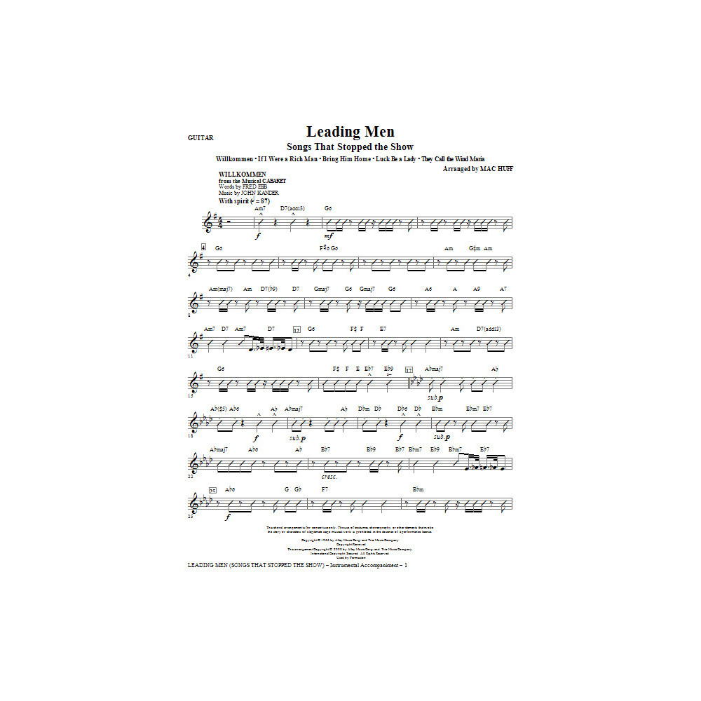 Leading Men: Songs That Stopped The Show (Medley) - Gitarre