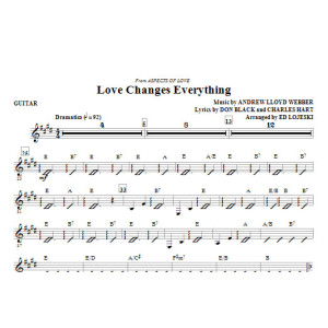 Love Changes Everything (from Aspects Of Love) (arr. Ed Lojeski) - Guitar