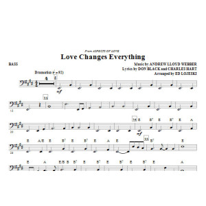 Love Changes Everything (from Aspects Of Love) (arr. Ed Lojeski) - Bass