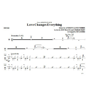 Love Changes Everything (from Aspects Of Love) (arr. Ed Lojeski) - Drums