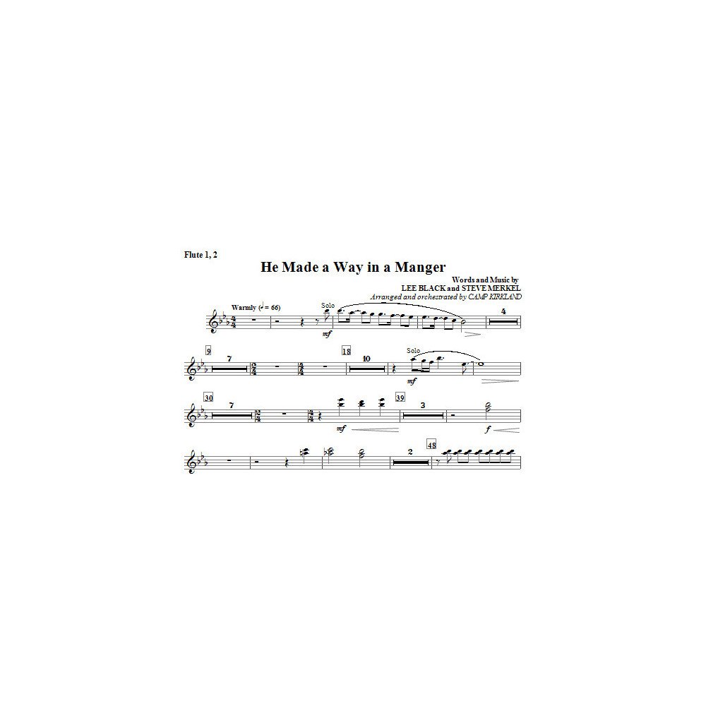 He Made A Way In A Manger - Flute 1,2