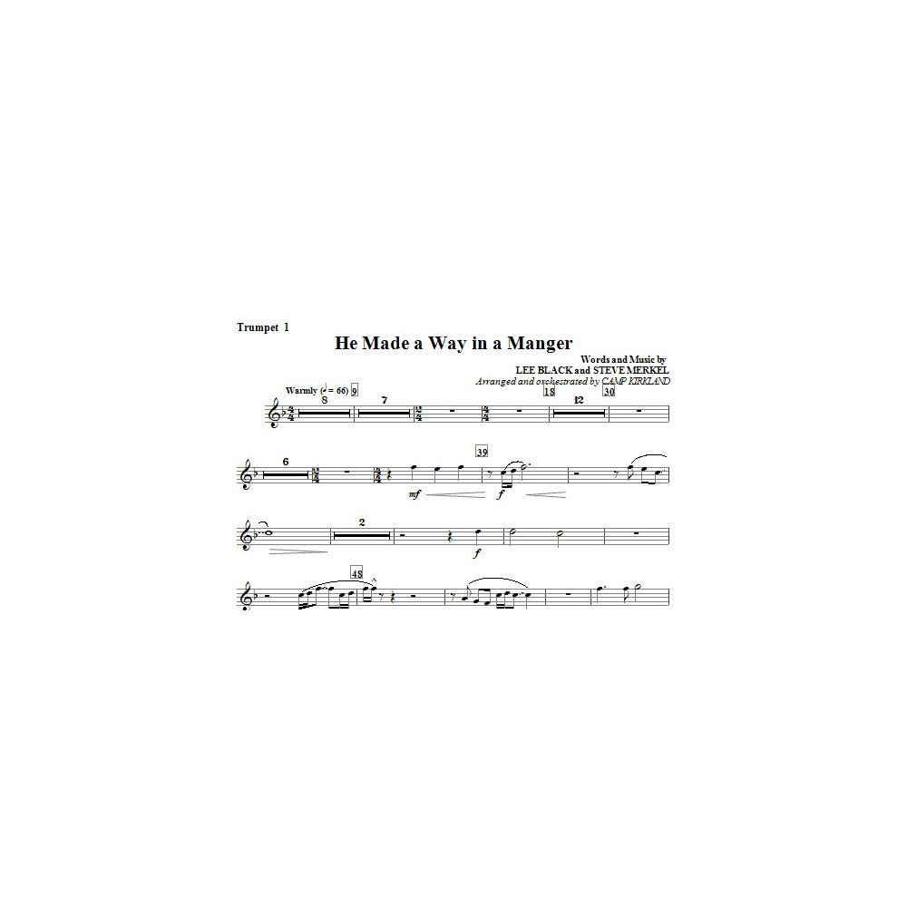 He Made A Way In A Manger - Bb Trumpet 1