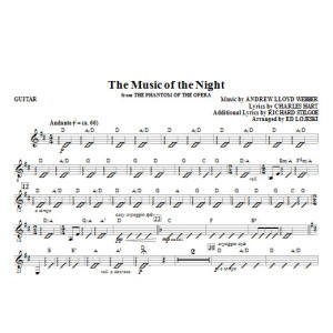 The Music Of The Night (from The Phantom Of The Opera) - Guitar