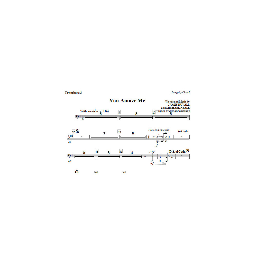 You Amaze Me - Trombone 3