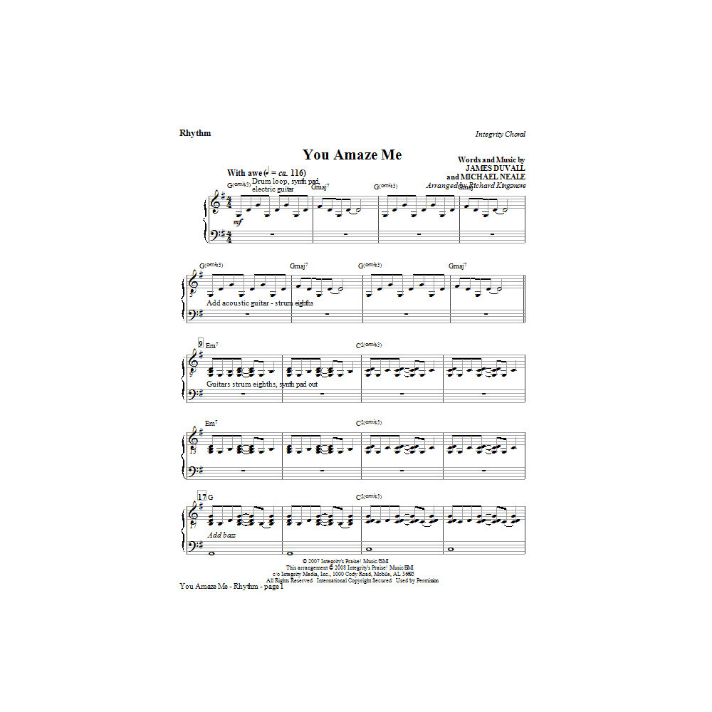 You Amaze Me - Violin 1 & 2