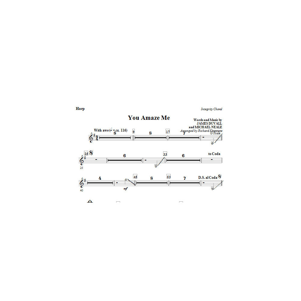 You Amaze Me - Percussion