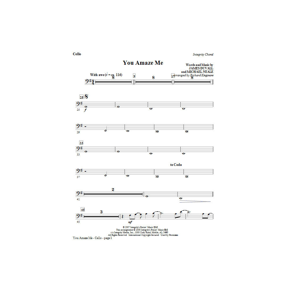 You Amaze Me - Double Bass