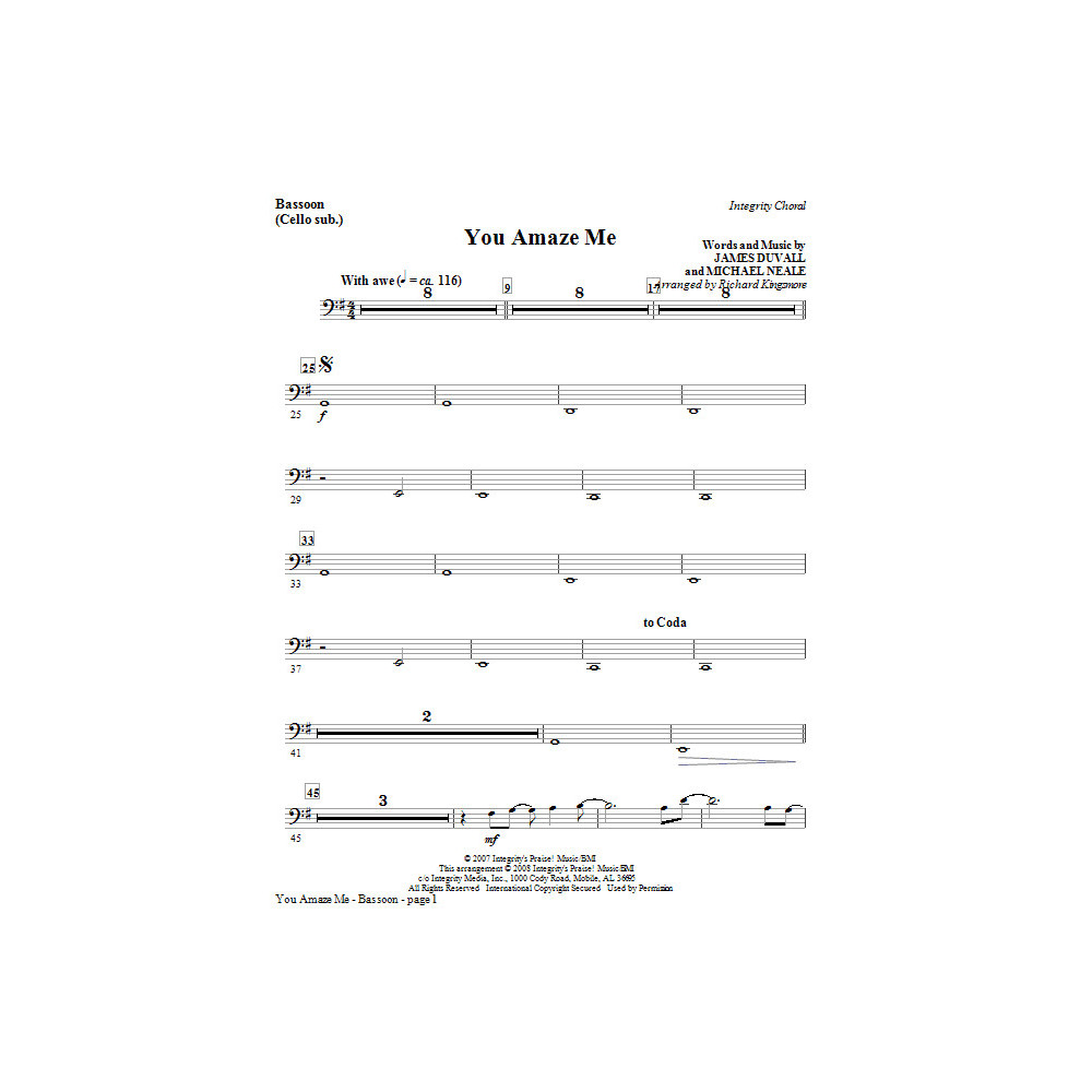 You Amaze Me - Keyboard String Reduction