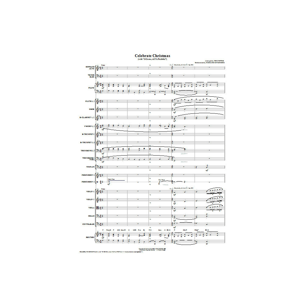 Celebrate Christmas (with O Come, All Ye Faithful) - Full Score