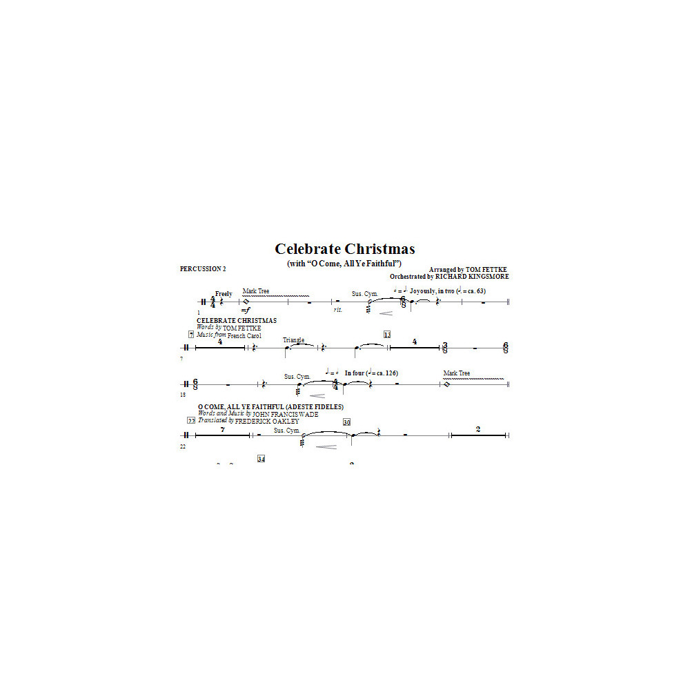 Feiere Weihnachten (mit O Come, All Ye Faithful) - Percussion 2