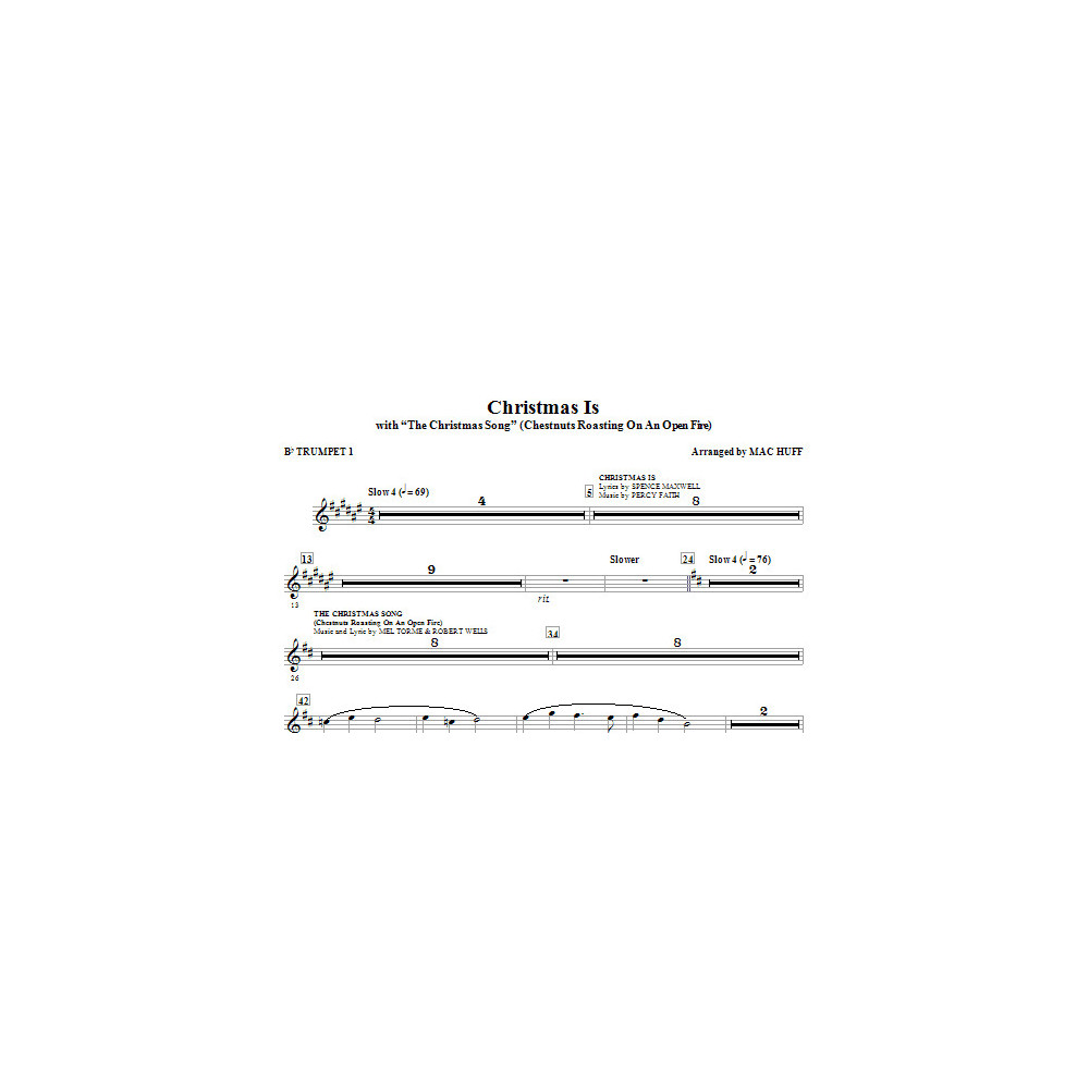 Christmas Is (with The Christmas Song - Chestnuts Roasting On An Open Fire) - Trumpet I