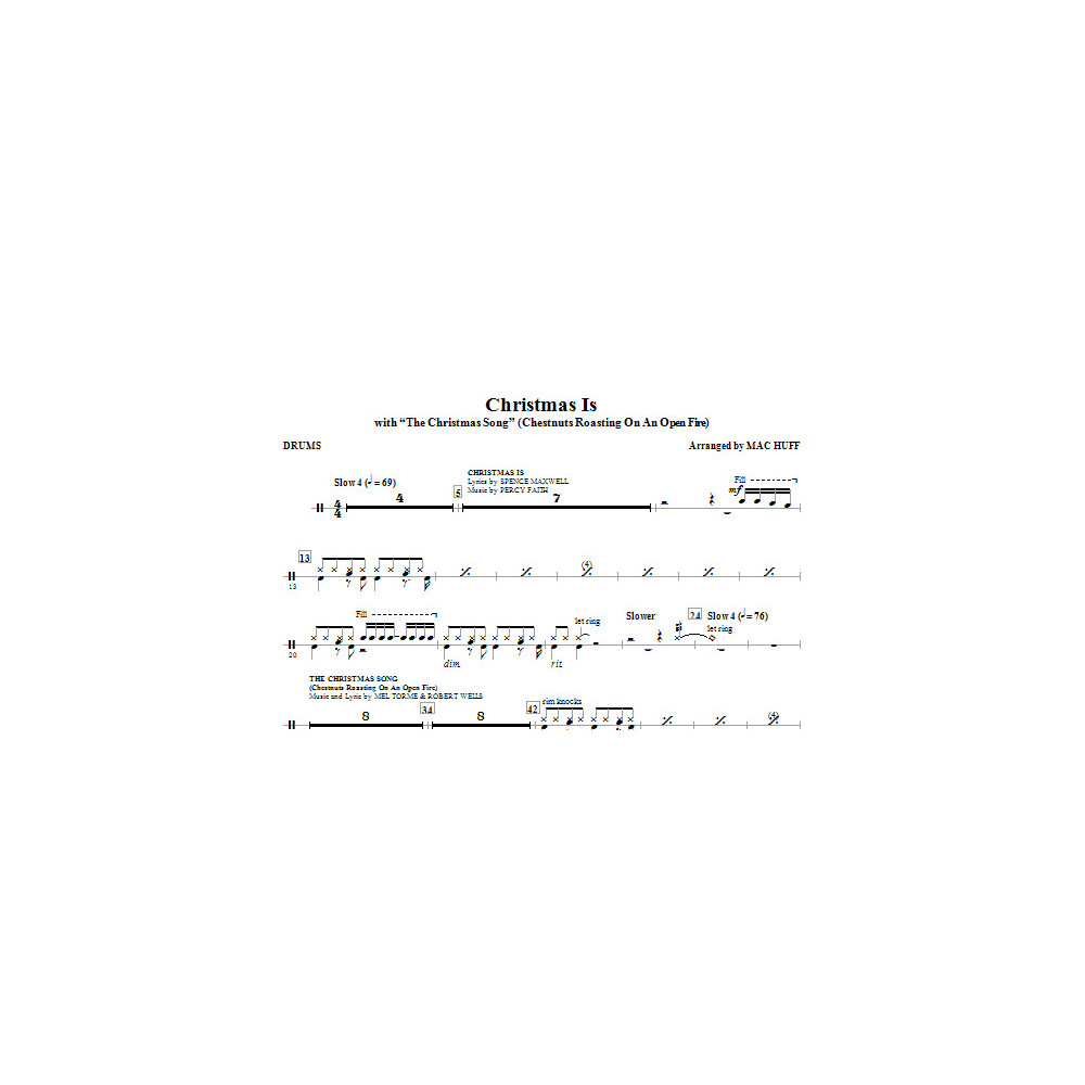 Christmas Is (with The Christmas Song - Chestnuts Roasting On An Open Fire) - Drums